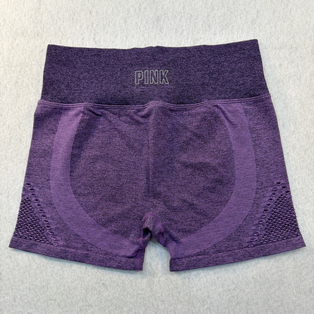 Pink Active Victoria's Secret Purple Space Dye Seamless Workout Shorts Medium